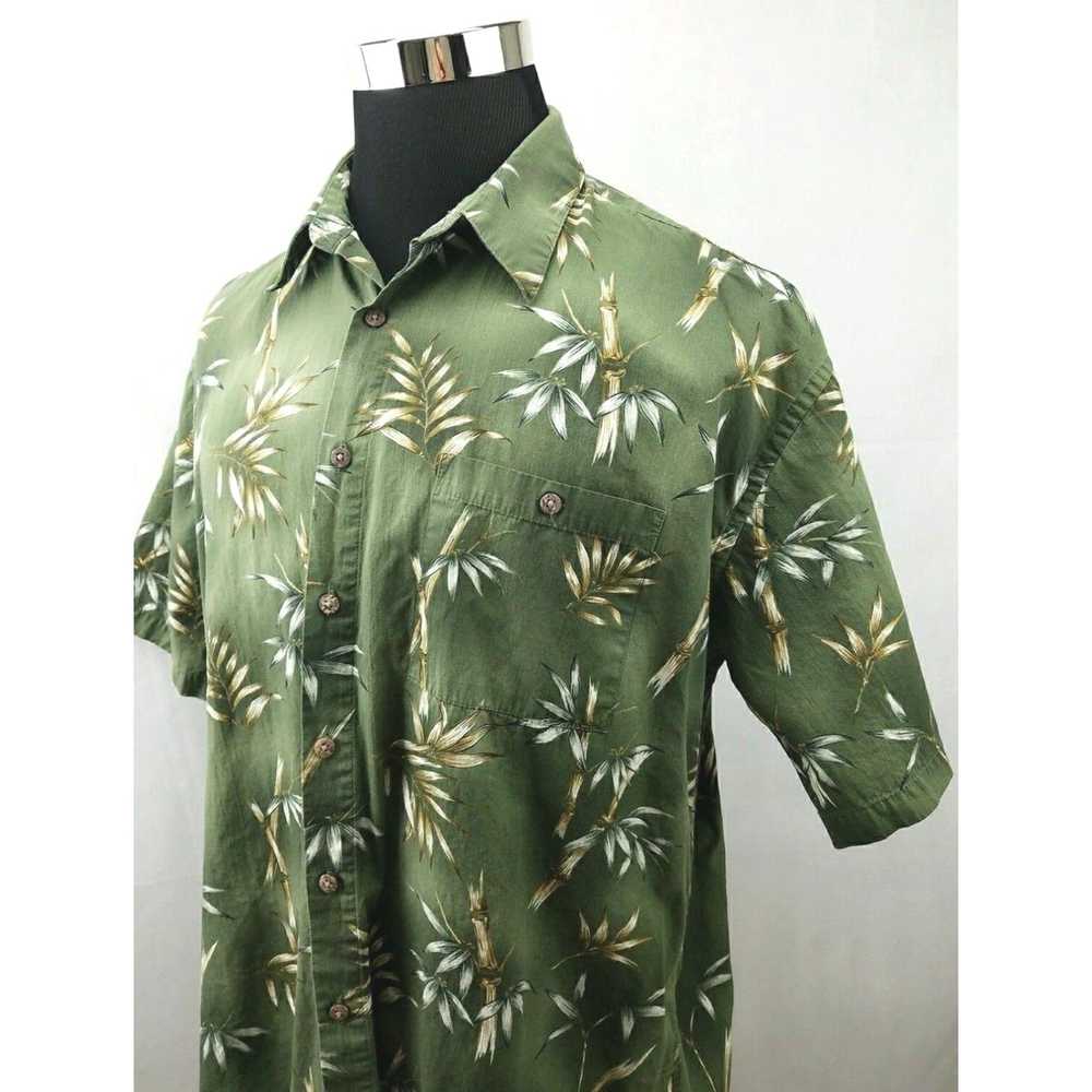 Vintage Campia Moda Camp Tropical Hawaiian Green/… - image 3