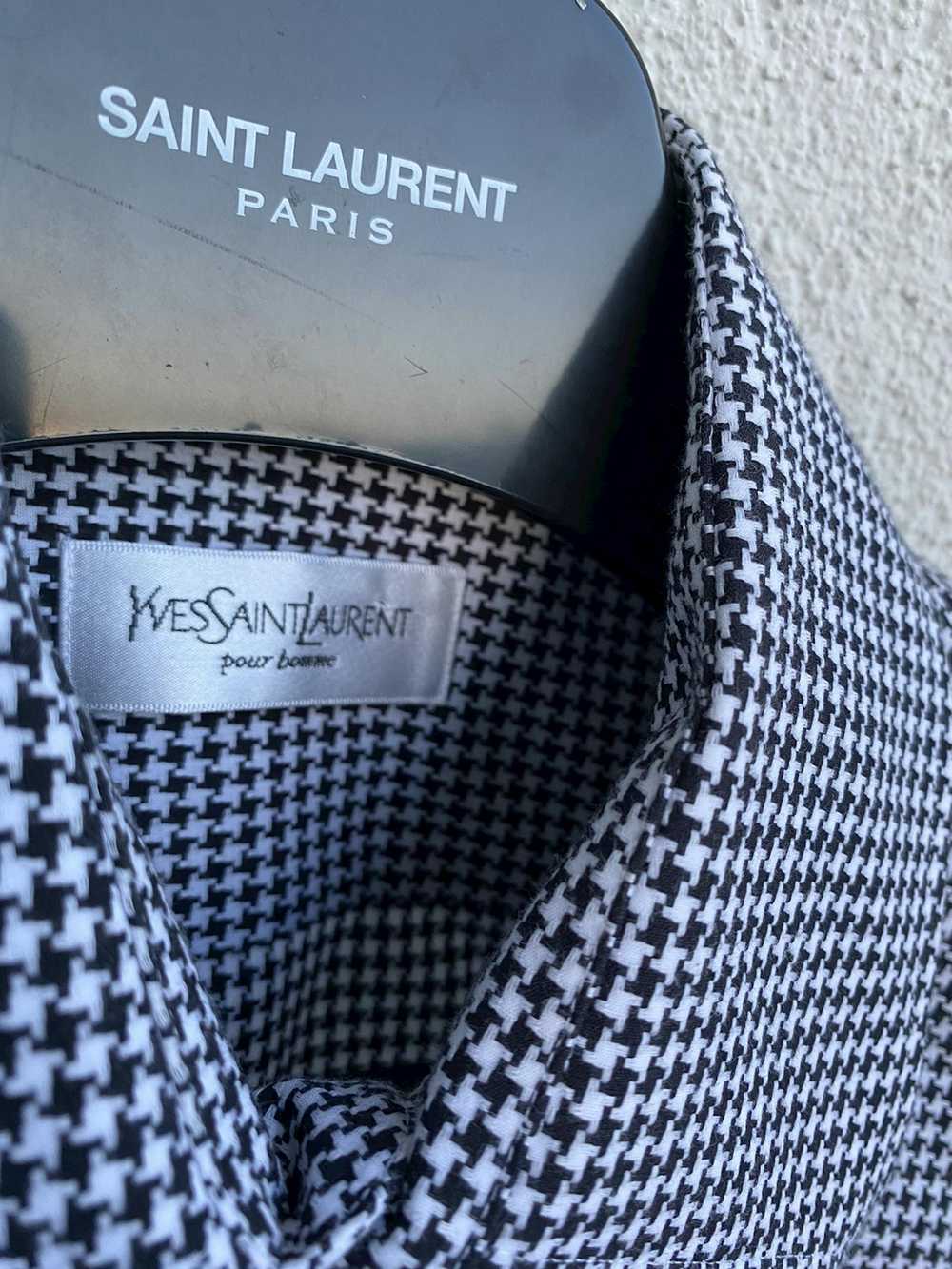 Vintage × Yves Saint Laurent Houndstooth YSL Shir… - image 4