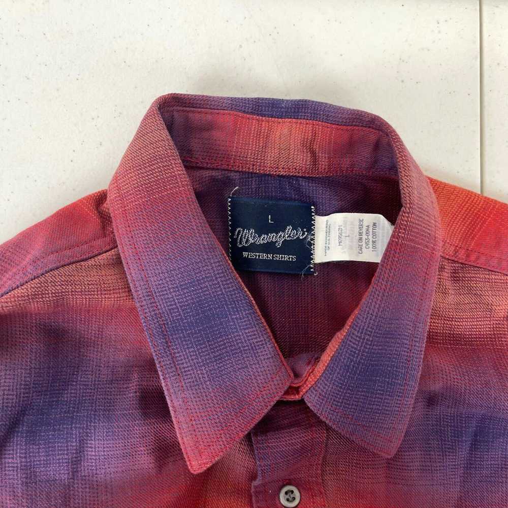 Wrangler Wrangler Woven Button Up Western Shirt V… - image 4
