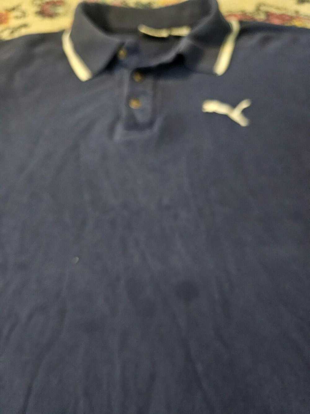 Puma Blue 100% cotton Y2K PUMA Polo shirt RN 1576… - image 3