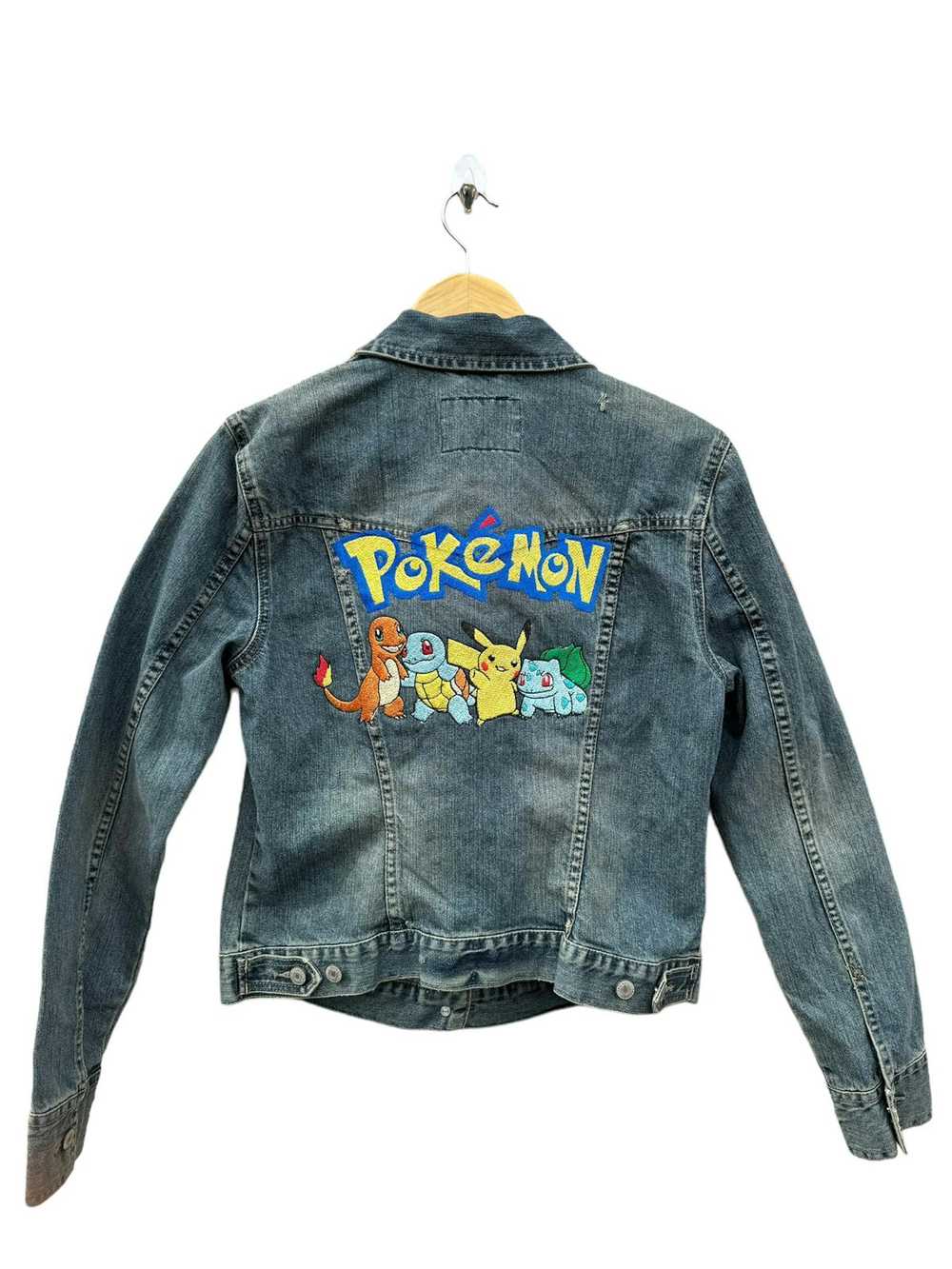 Aeropostale Pokémon denim jacket rare pikachu dbz… - image 1