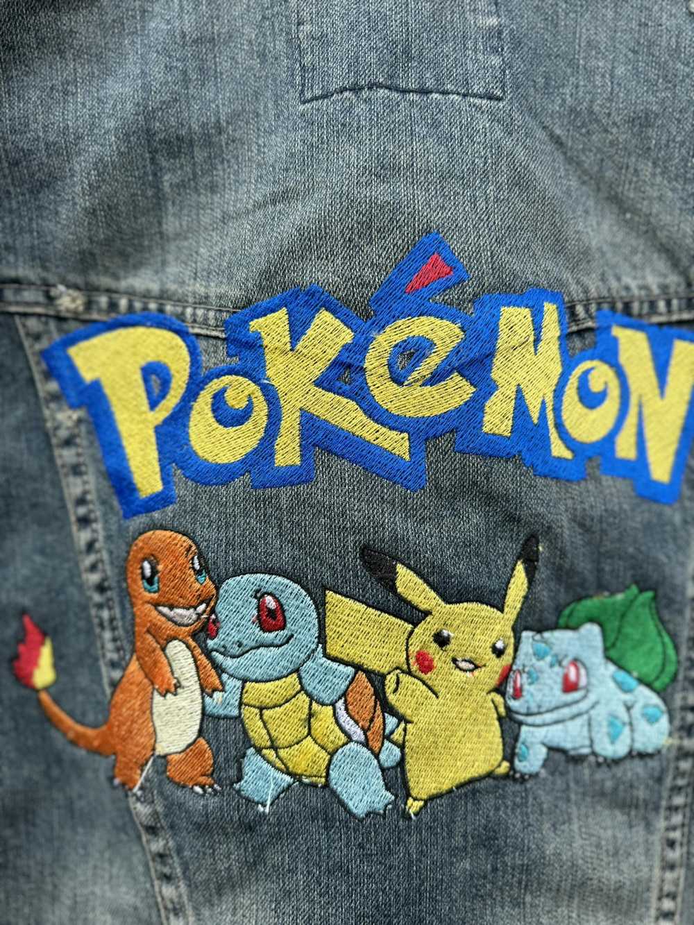 Aeropostale Pokémon denim jacket rare pikachu dbz… - image 3