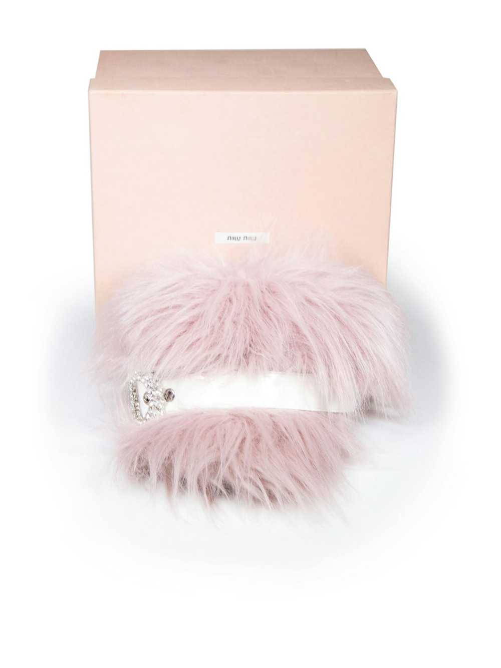 Hats × Miu Miu Pink Faux Fur Buckled Cap - image 7