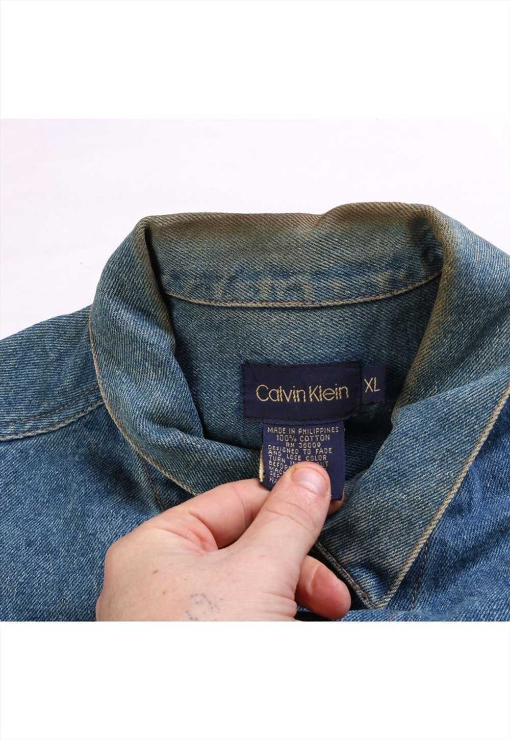 Vintage 90's Calvin Klein Denim Jacket Heavyweigh… - image 3