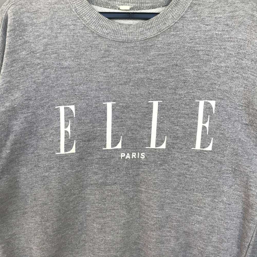 Designer × Vintage Vintage Elle Paris Big Logo Sw… - image 2