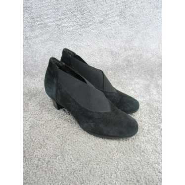 Vintage Munro Heels Womens Size 8 M Black Suede A… - image 1