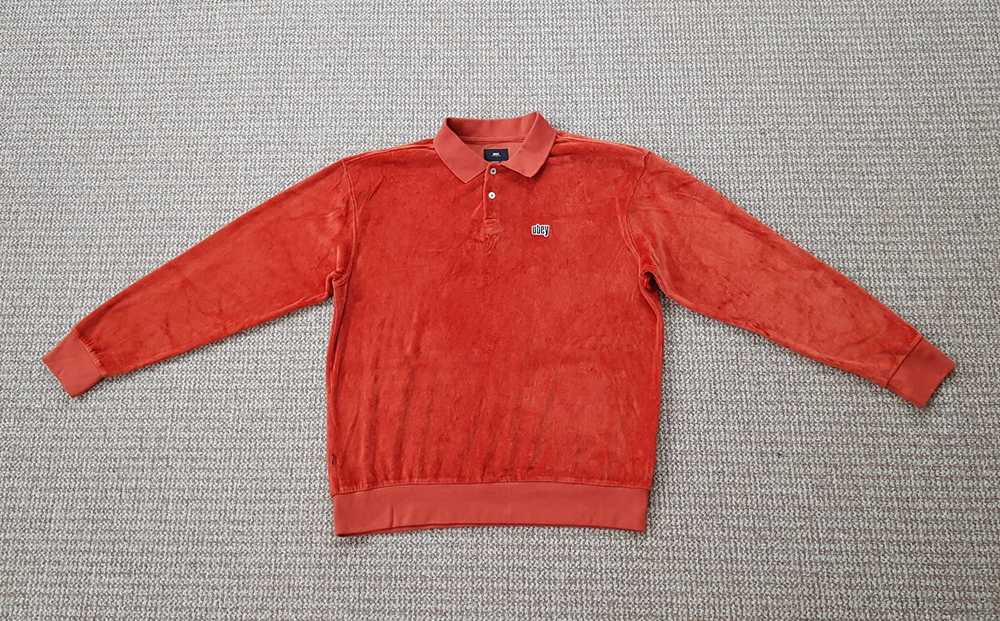 Obey × Streetwear Obey Saucer Velour Long Sleeve … - image 3