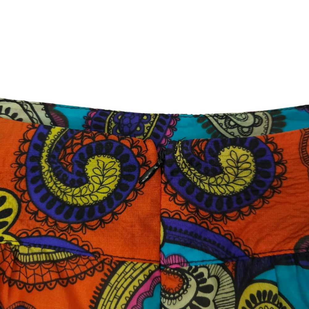 Other Vintage Glam Paisley Silk Mini Skirt Women … - image 7