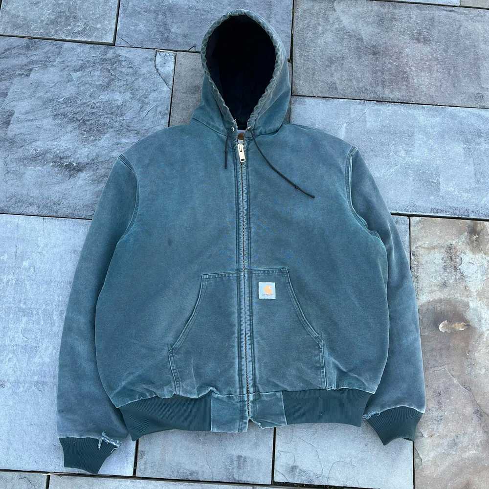 Carhartt VTG Carhartt Hunter Green Active Jacket,… - image 1