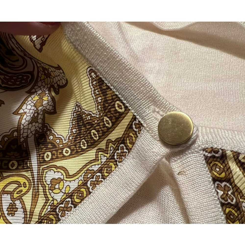 1 Talbots Short Sleeve Silk Blend Cardigan Size M… - image 5
