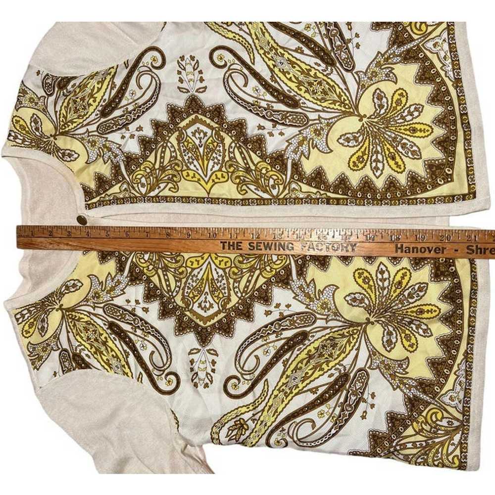 1 Talbots Short Sleeve Silk Blend Cardigan Size M… - image 8