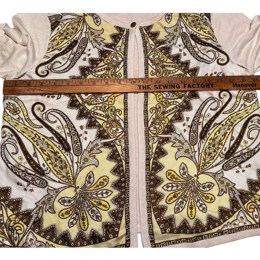 1 Talbots Short Sleeve Silk Blend Cardigan Size M… - image 9