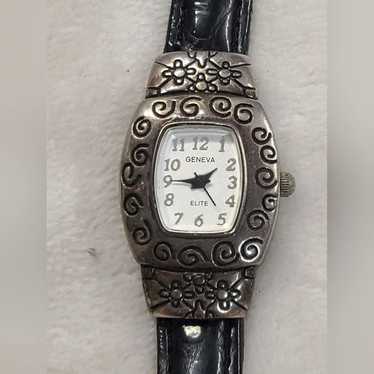 Geneva Geneva Elite Women's Silver Tone Watch