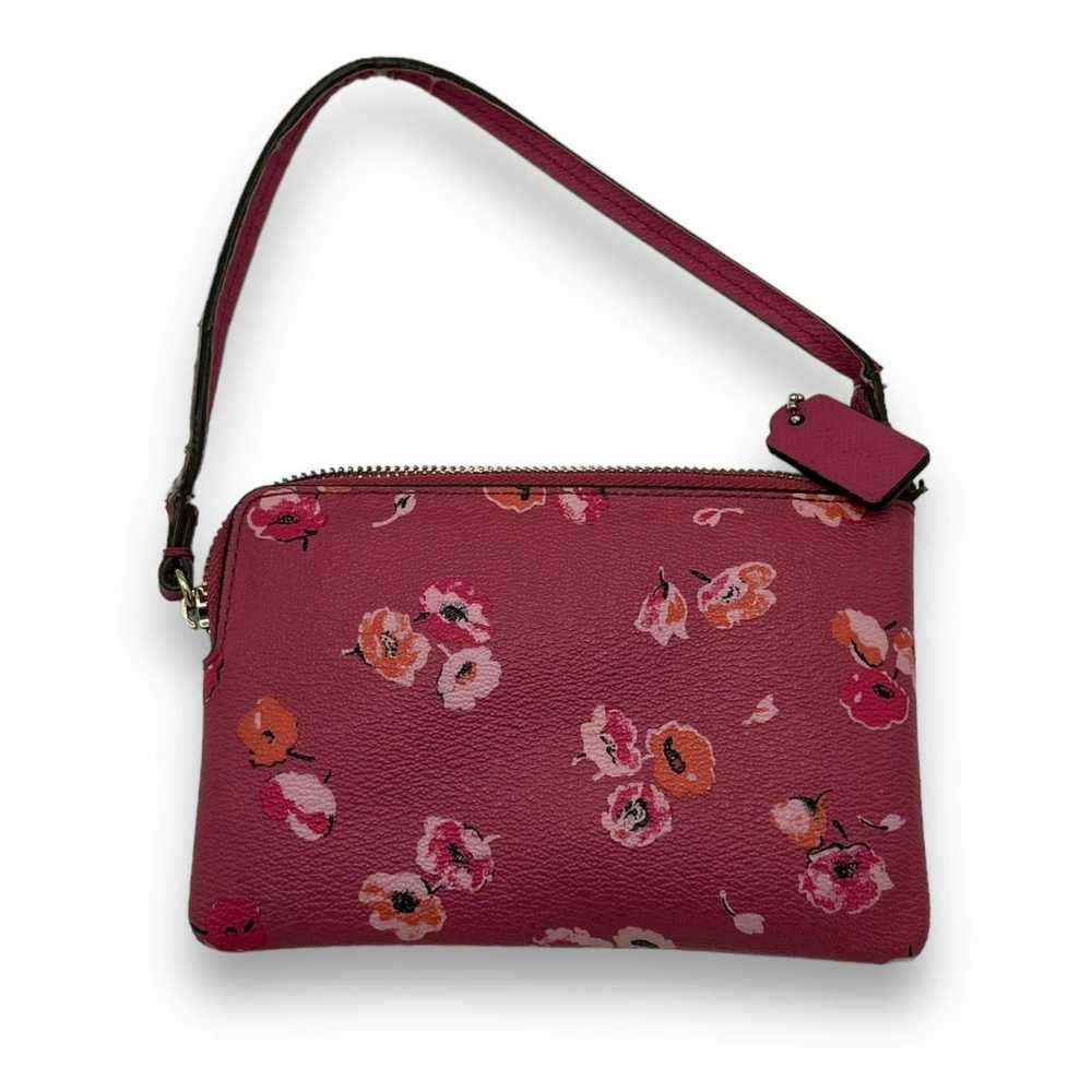 Coach Coach Pink Floral Print Corner Zip Wristlet… - image 2