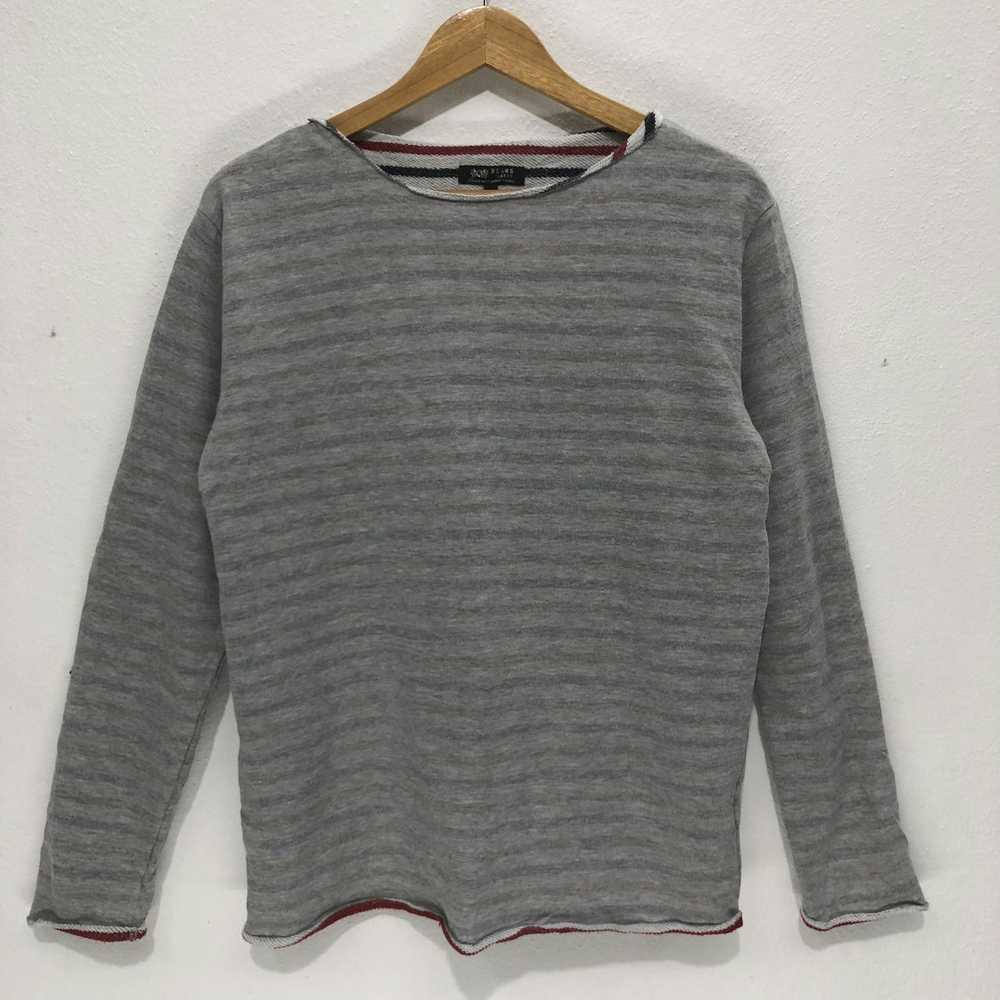 Vintage Beams Heart Striped Sweatshirt Gray Size … - image 1