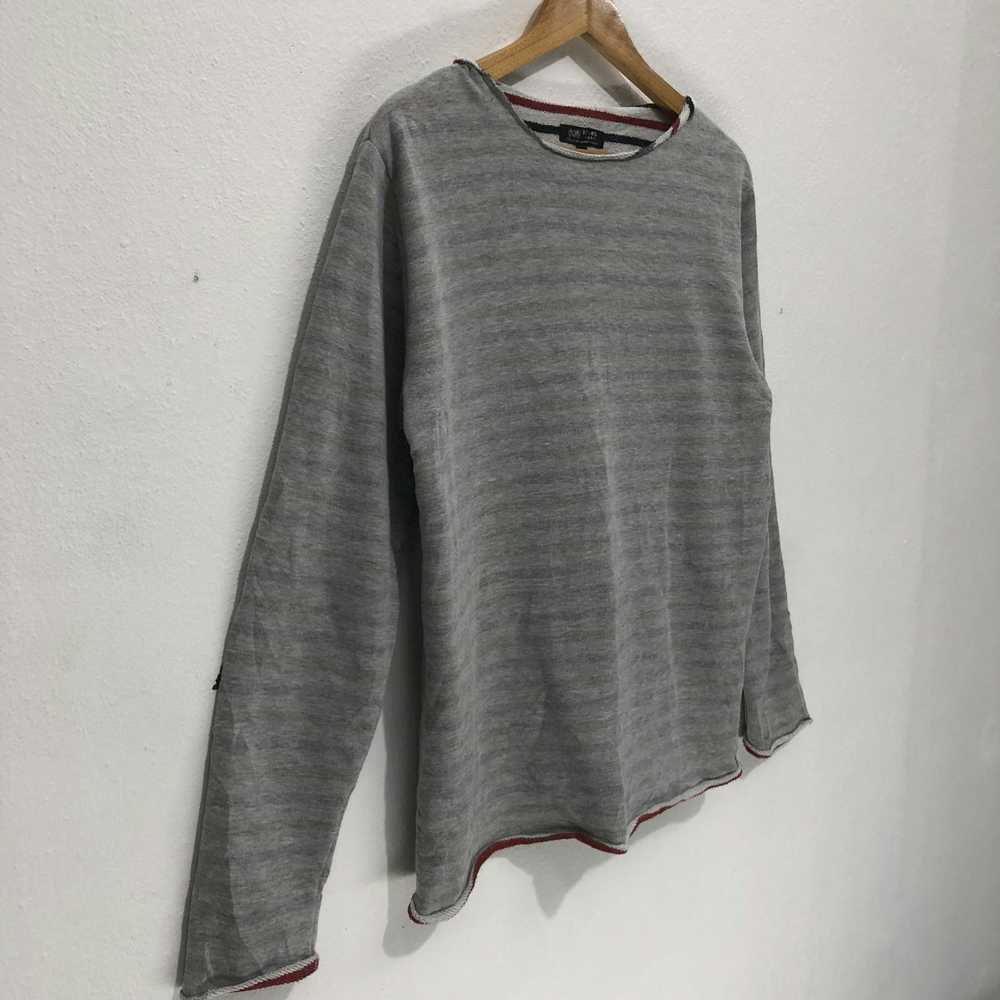 Vintage Beams Heart Striped Sweatshirt Gray Size … - image 2