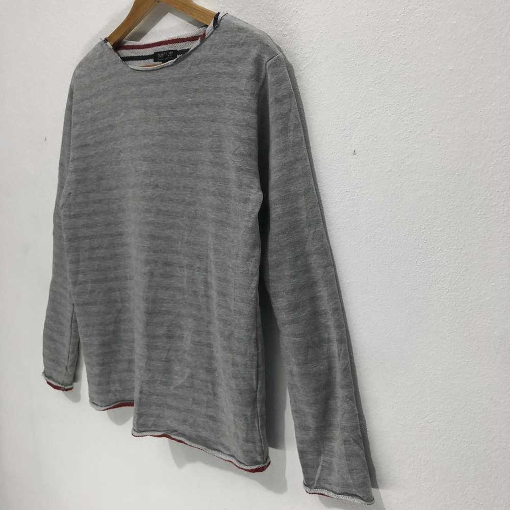 Vintage Beams Heart Striped Sweatshirt Gray Size … - image 3