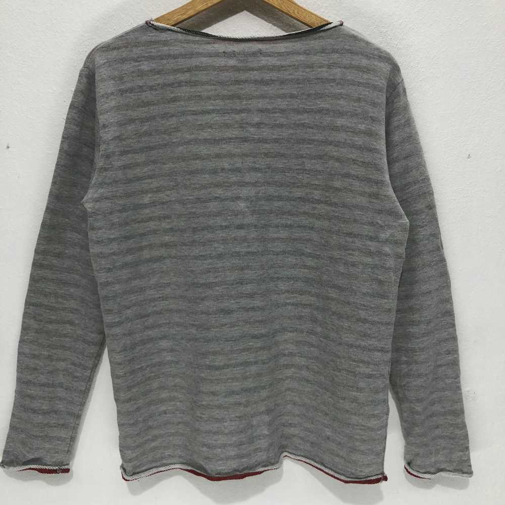 Vintage Beams Heart Striped Sweatshirt Gray Size … - image 5