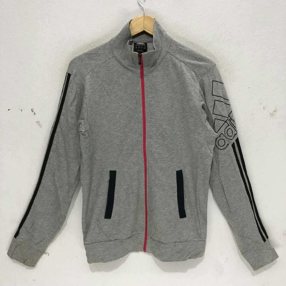 Adidas Adidas Full Zip Up Grey Sweater Big Logo S… - image 1