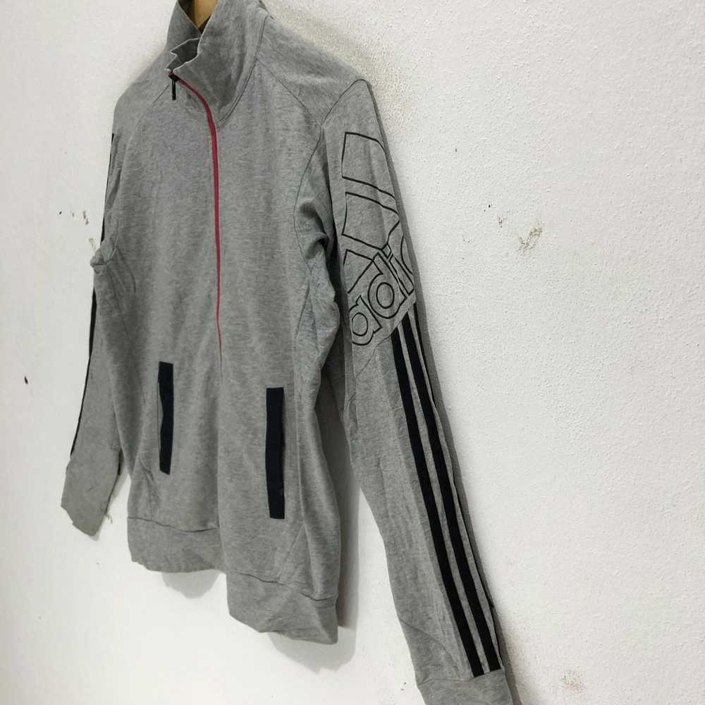 Adidas Adidas Full Zip Up Grey Sweater Big Logo S… - image 3