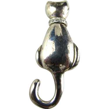 Sterling Silver Cat Pin by Carolee