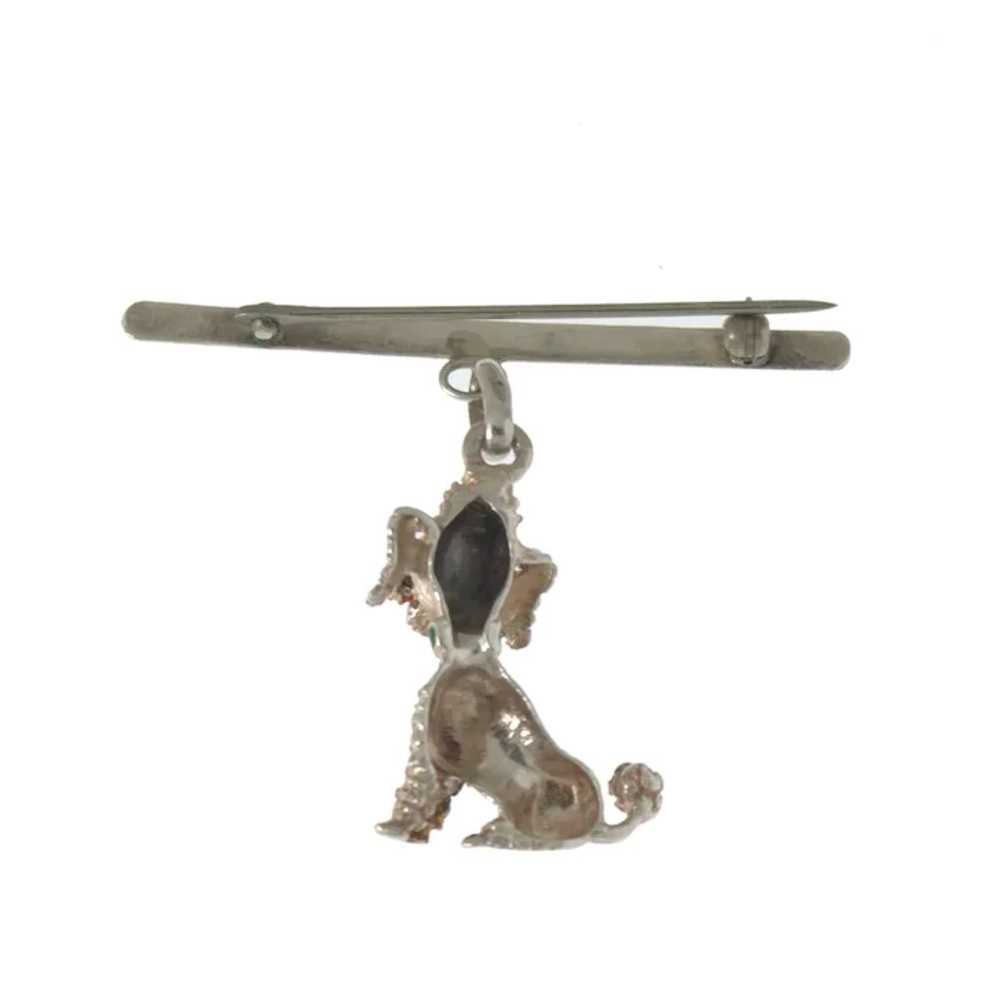 Vintage 1950s Poodle Jewelry Sterling Silver Dang… - image 2