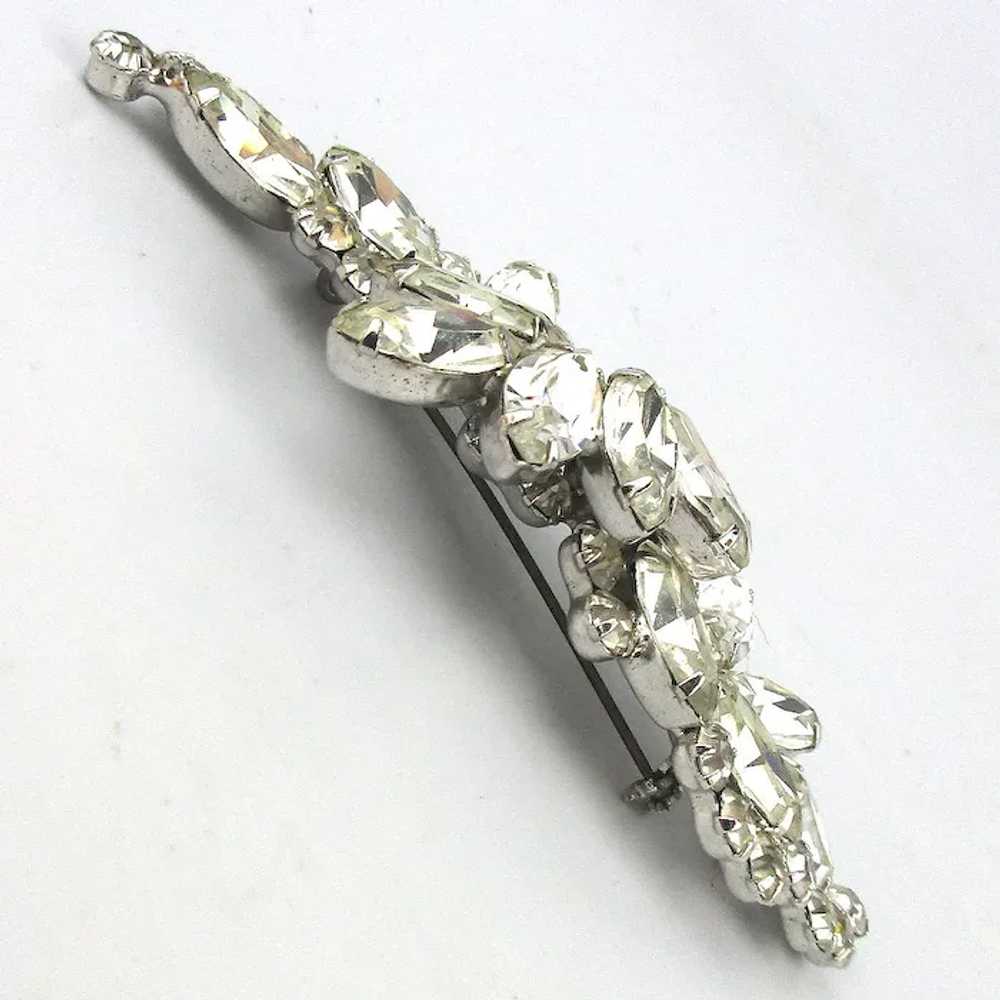 Weiss Big Clear Crystal Rhinestone Glamor Pin Bro… - image 3