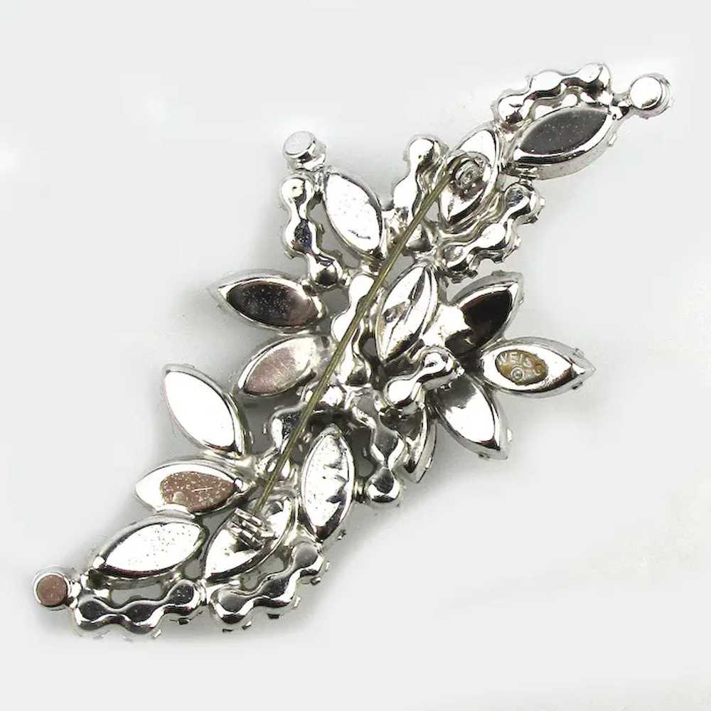 Weiss Big Clear Crystal Rhinestone Glamor Pin Bro… - image 4