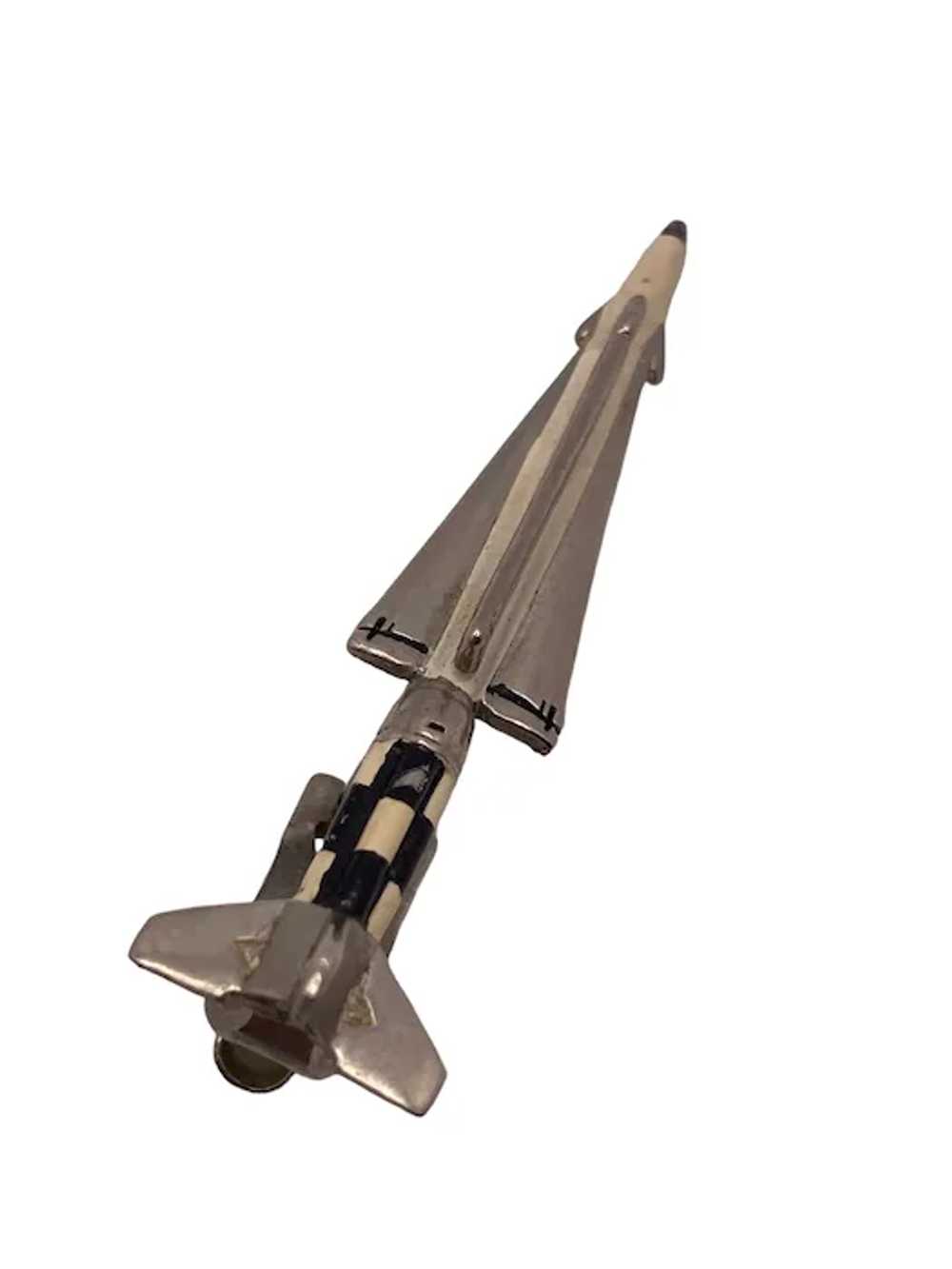 Vintage Rugin Space Age Rocket Tie Clasp - image 2
