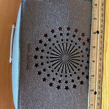 Michael kors glittery silver crossbody handbag pu… - image 1