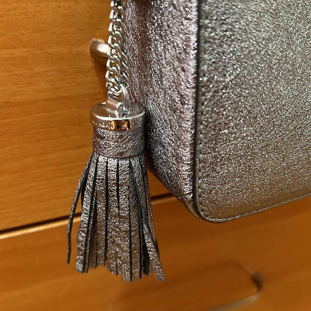 Michael kors glittery silver crossbody handbag pu… - image 6