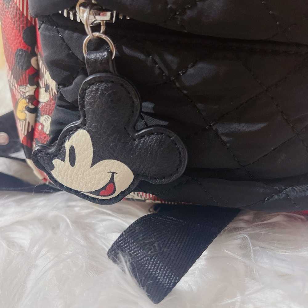 Loungefly Disney Mickey Mouse Red Plaid Nylon Poc… - image 2