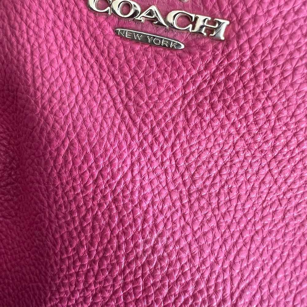 Coach super soft pink pebble leather purse EUC - image 4