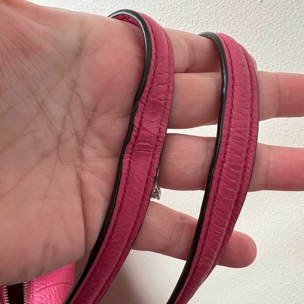 Coach super soft pink pebble leather purse EUC - image 6