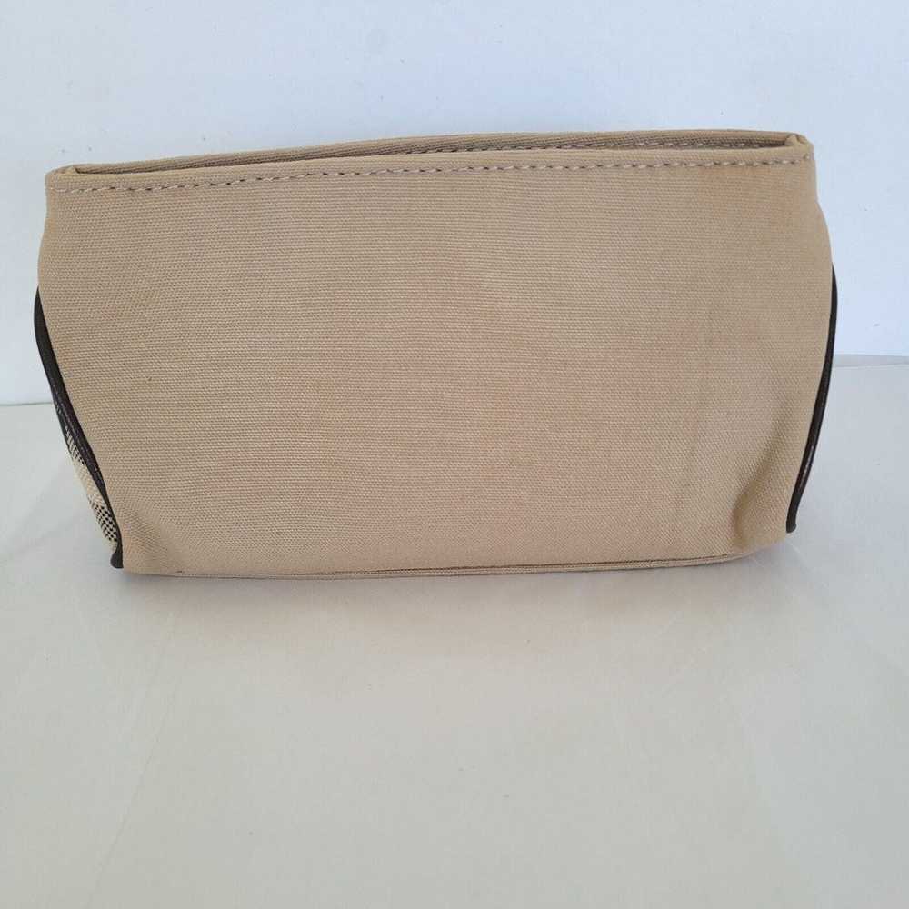Burberry Vintage Canvas Cosmetic Toiletry Bag Bei… - image 2