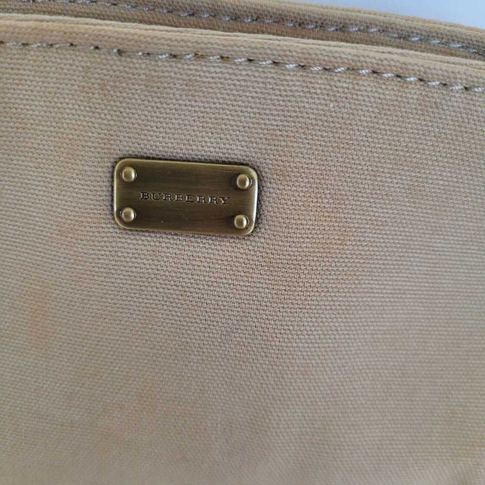 Burberry Vintage Canvas Cosmetic Toiletry Bag Bei… - image 3