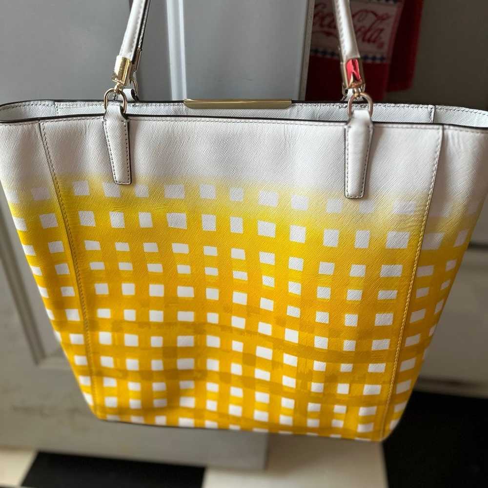 Coach Madison yellow gingham bag - image 2