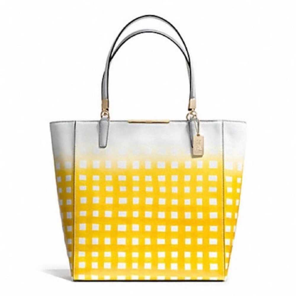 Coach Madison yellow gingham bag - image 6