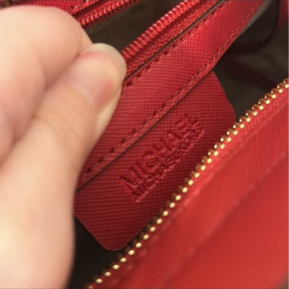 Michael Kors Red Studded Leather Handbag - image 10