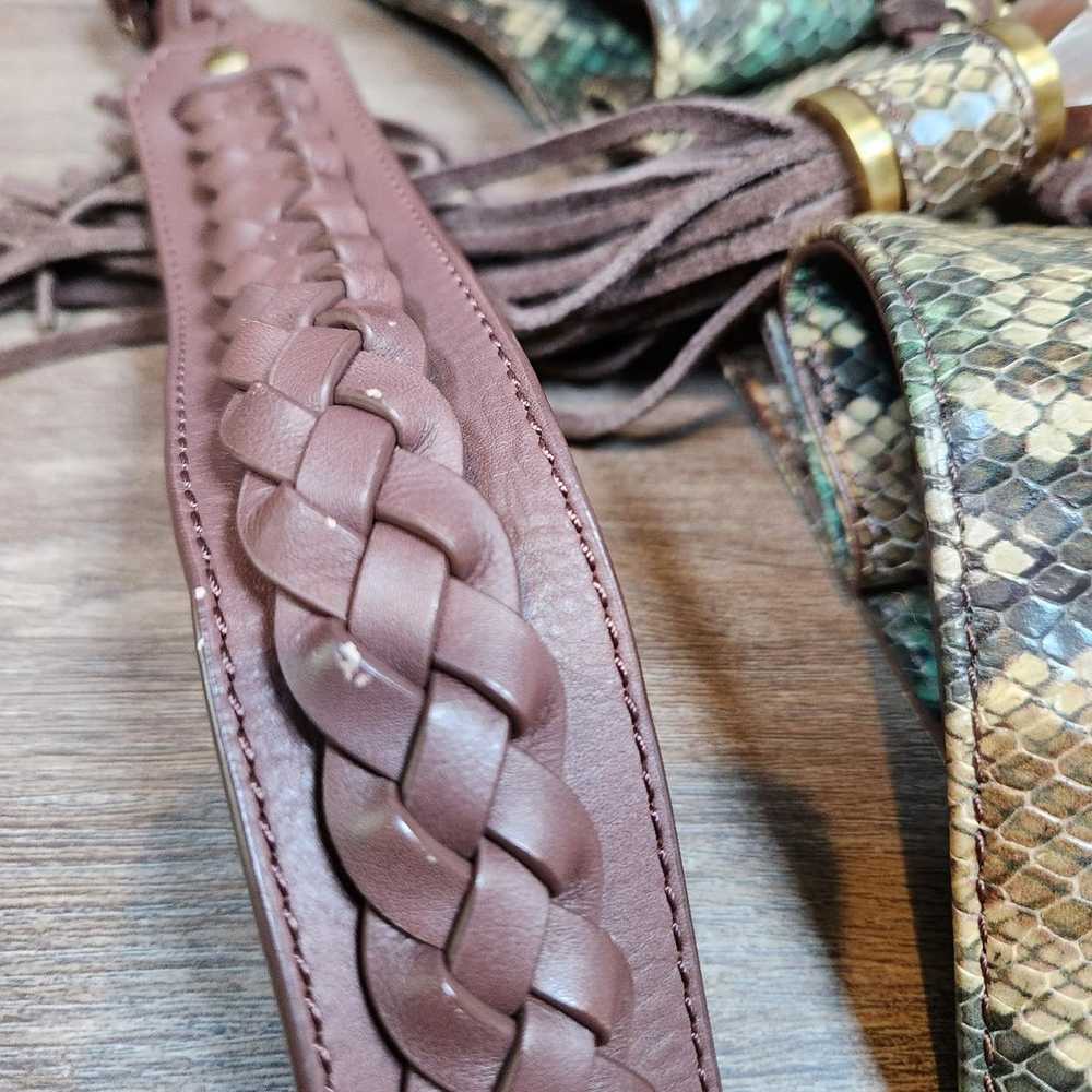Rafe New York Python Leather Embossed Large Tote … - image 9