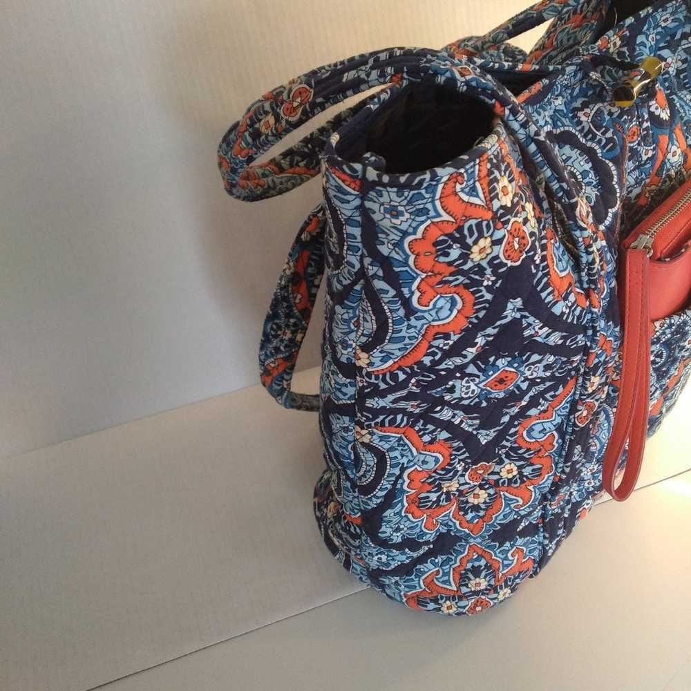 Vera Bradley lot of 2 quilted paisley tote & oran… - image 4