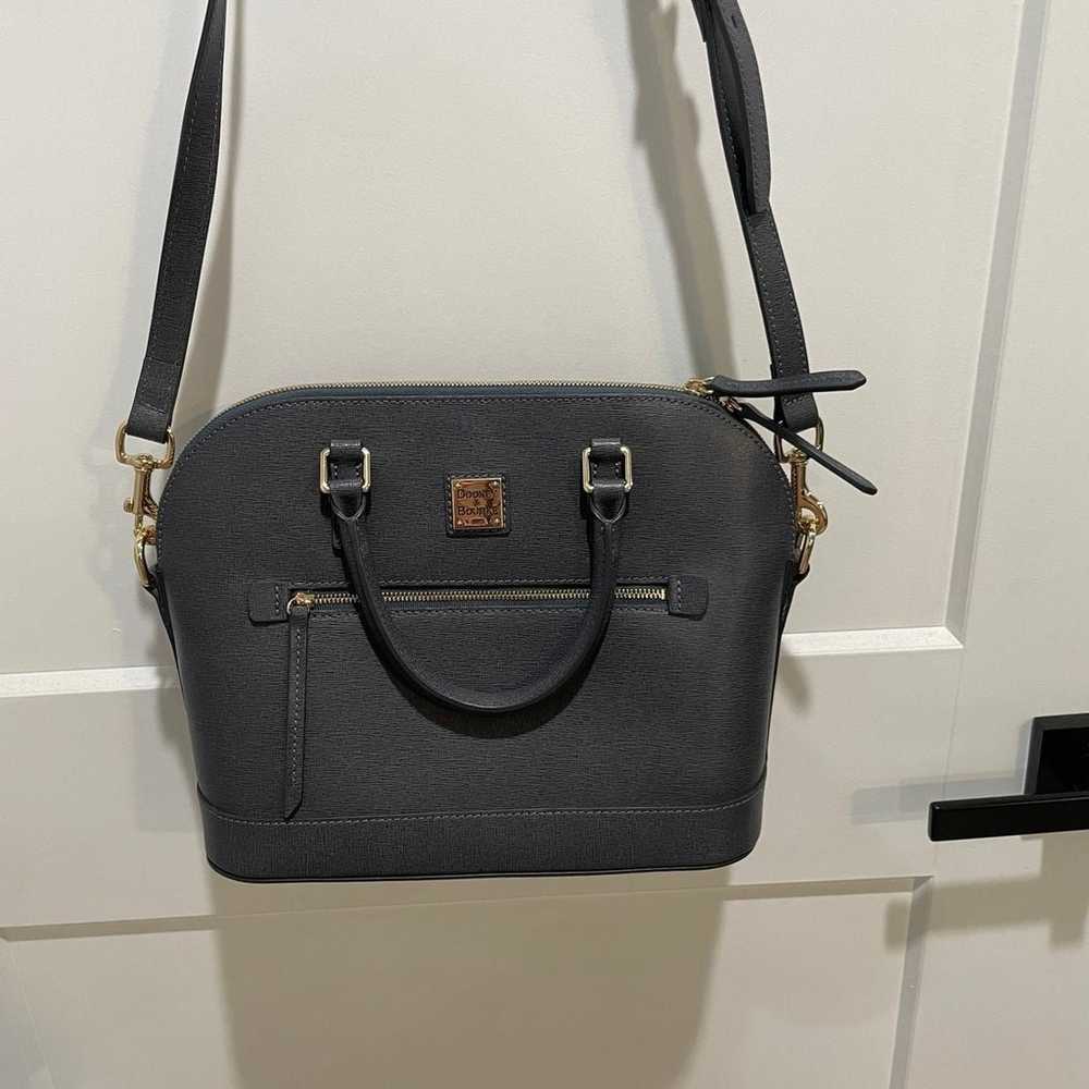Dooney and Bourke charcoal gray dome satchel hand… - image 1
