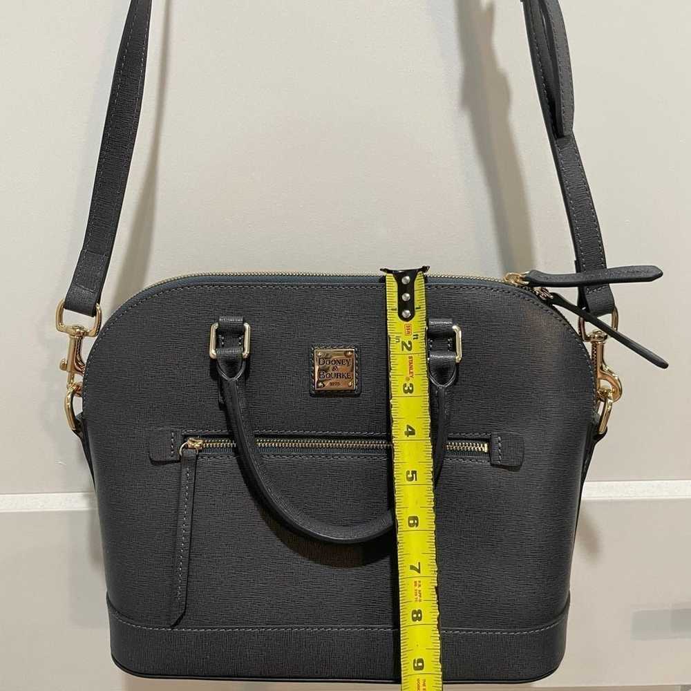 Dooney and Bourke charcoal gray dome satchel hand… - image 4