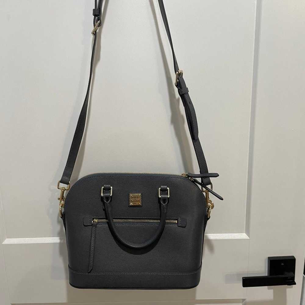 Dooney and Bourke charcoal gray dome satchel hand… - image 6