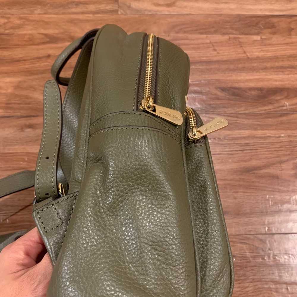 Michael Kors Pebble Leather Studded Backpack Oliv… - image 5