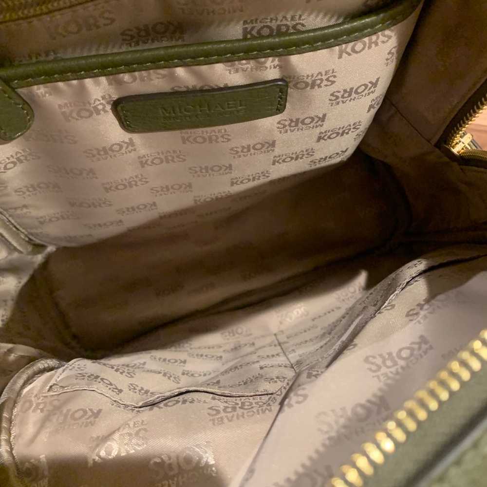 Michael Kors Pebble Leather Studded Backpack Oliv… - image 7
