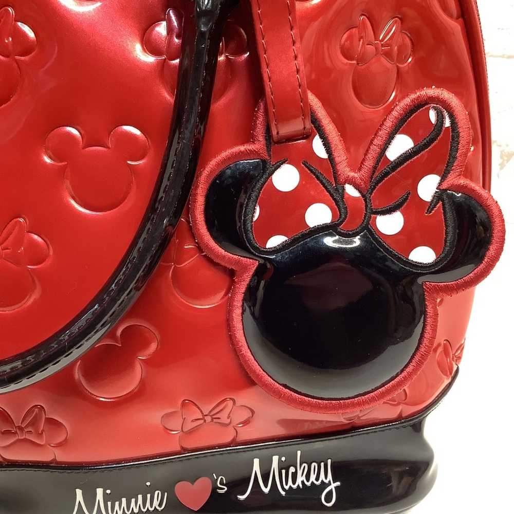 Disney Parks Minnie Loves Mickey Embossed Satchel… - image 3