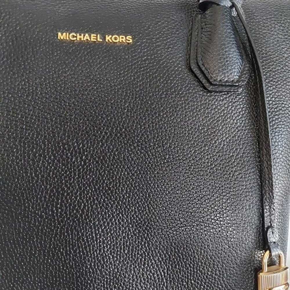 Michael Kors,Mercer, Black Pebbled Leather, Shoul… - image 3