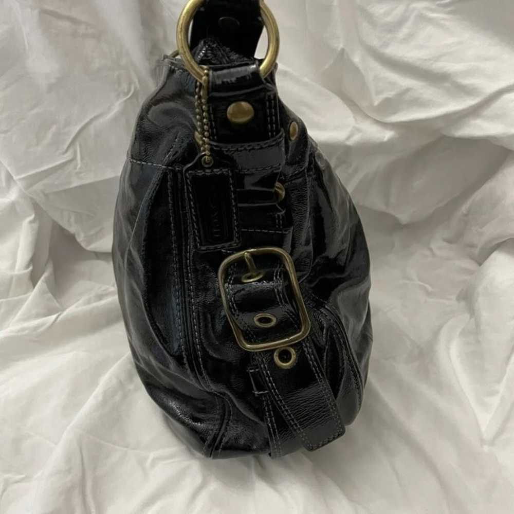 Coach black patent leather bag - image 5