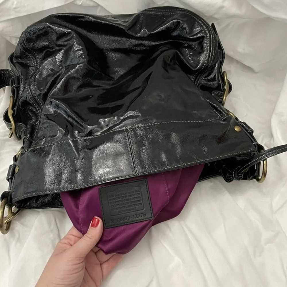 Coach black patent leather bag - image 7
